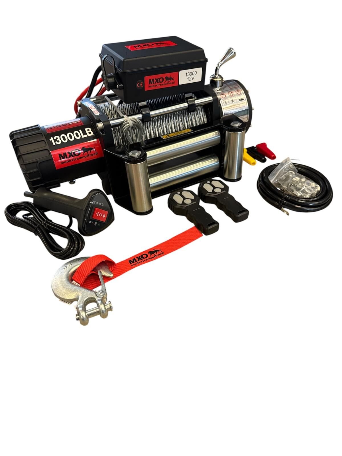 MXO VİNÇ 13000 LB ÇELİK HALATLI 12V KOLLU TAMBUR ( 28mt halatı )