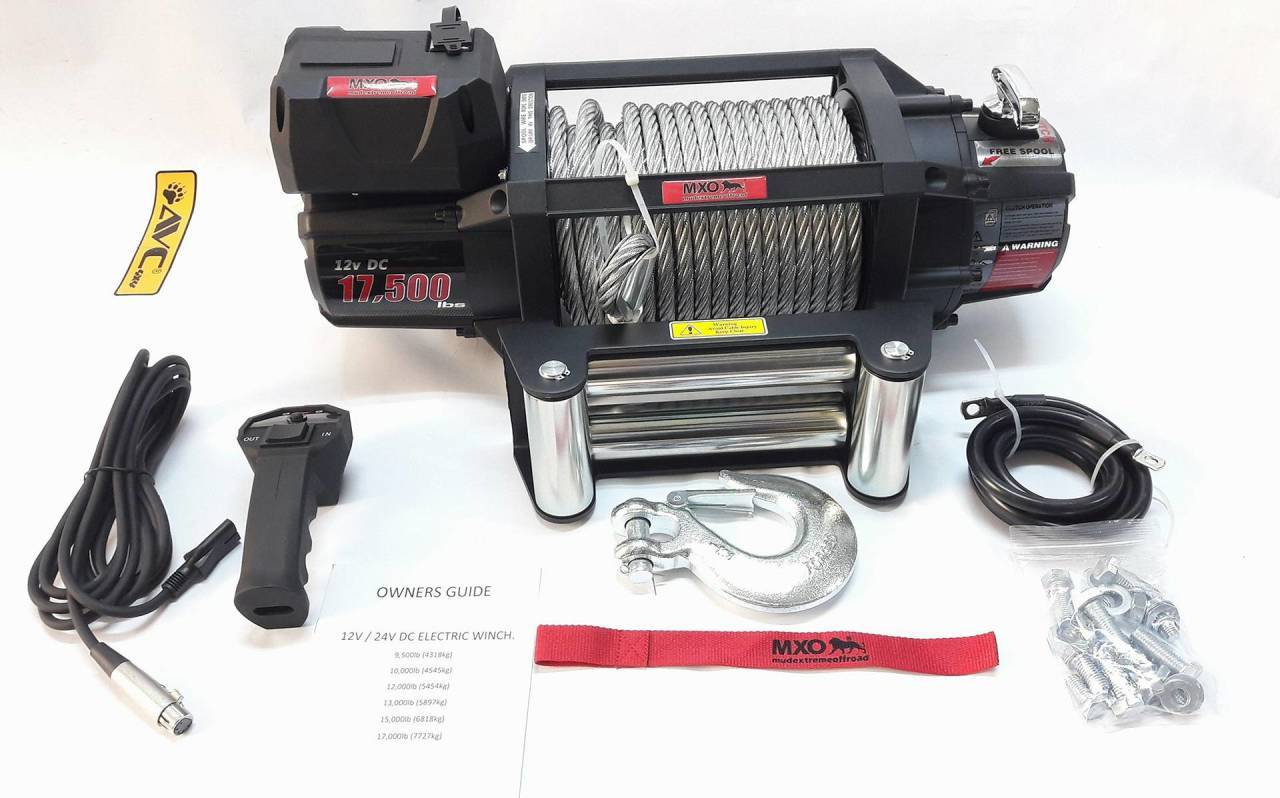 MXO 17500lb Çelik Halatlı Vinç 12V ( 28MT HALAT )
