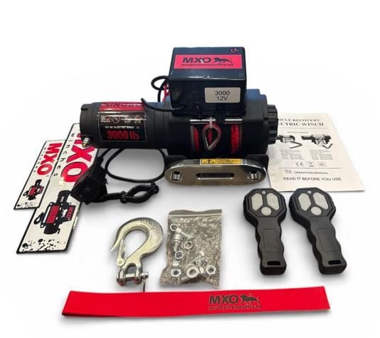 MXO Sentetik Halatlı Uzk. Kum. 3000 lb Vinç 12 V