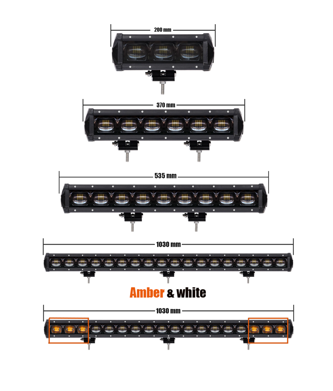 8D Siyah Mercekli Led Bar Serisi