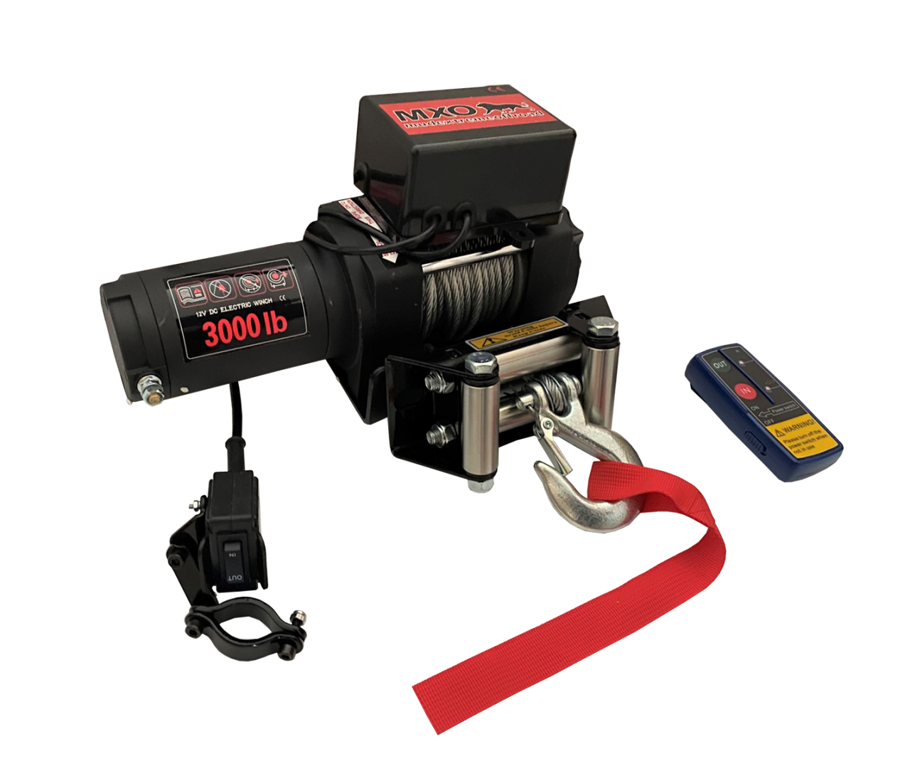 MXO Çelik Halatlı ATV Vinci 3000 lb 12V