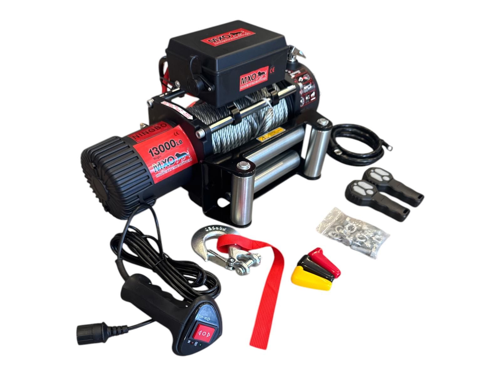 MXO 13000 lb Çelik Halatlı Uzaktan Kumandalı Vinç 12V Kurtarıcı Tambur ( 20MT HALAT )