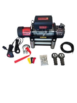 MXO 13000 lb Çelik Halatlı Uzaktan Kumandalı Vinç 12V Kurtarıcı Tambur ( 20MT HALAT )