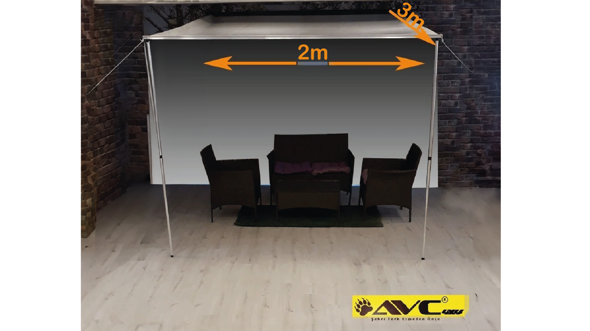 MXO Araç Yan Tente 2x3m