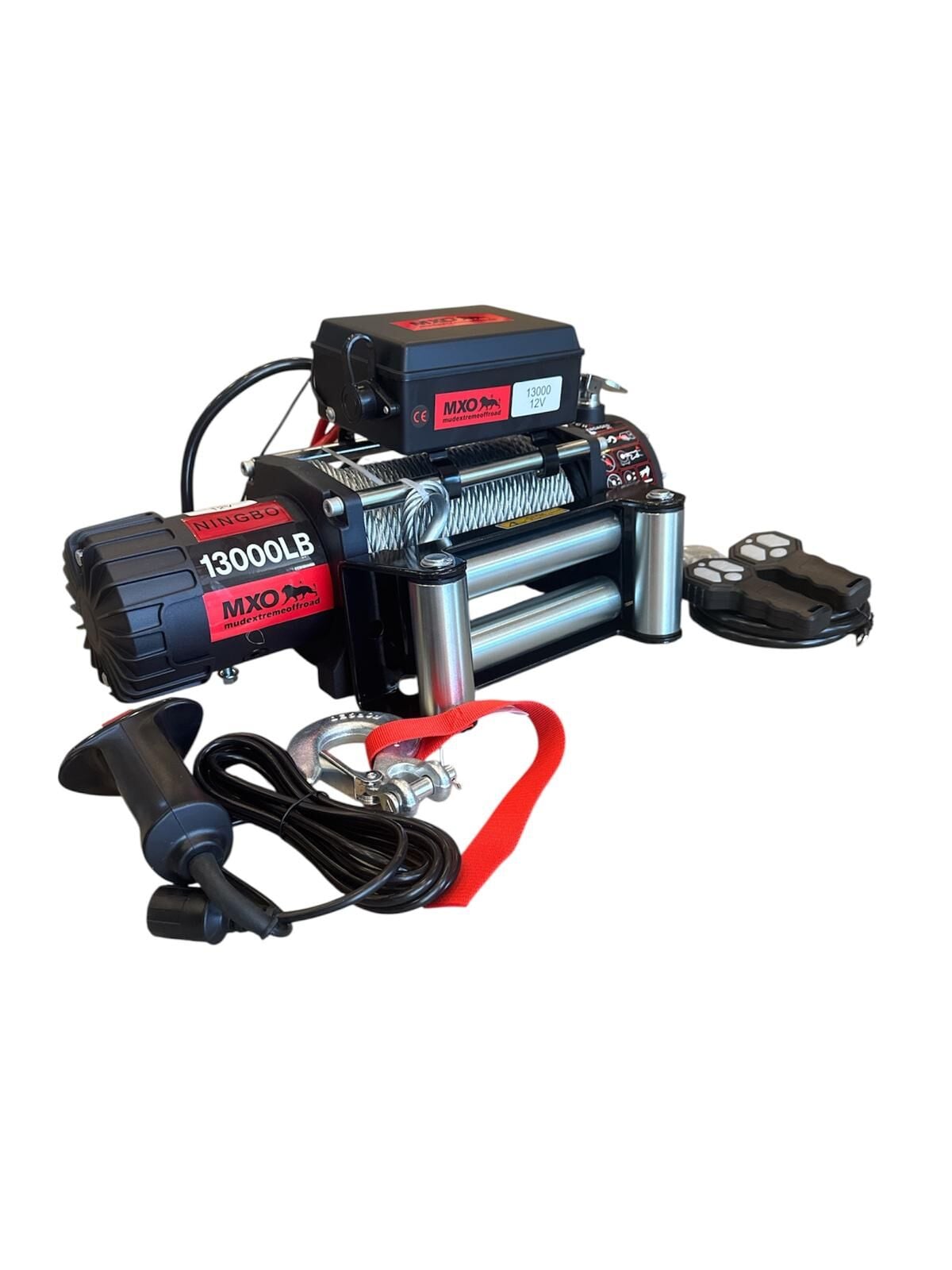 MXO 13000 lb Çelik Halatlı Uzaktan Kumandalı Vinç 12V Kurtarıcı Tambur ( 28 MT HALAT )