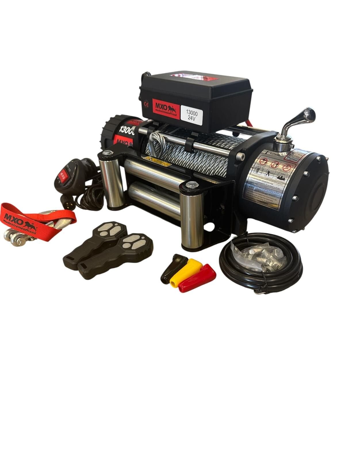 MXO VİNÇ 13000 LB 24V ÇELİK H. KOLLU TAMBUR  - 28 MT HALATI
