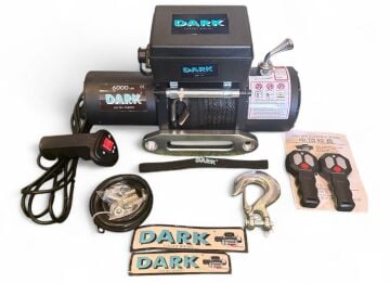 DARK VİNÇ 6000LB SENTETİK HALATLI KOLLU 12V VİNÇ TAMBUR