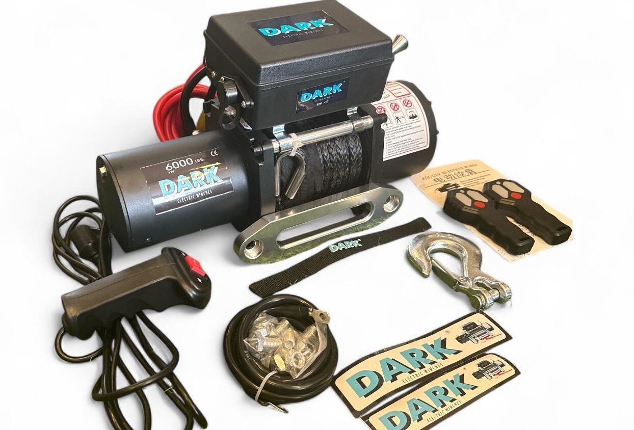 DARK VİNÇ 6000LB SENTETİK HALATLI KOLLU 12V VİNÇ TAMBUR