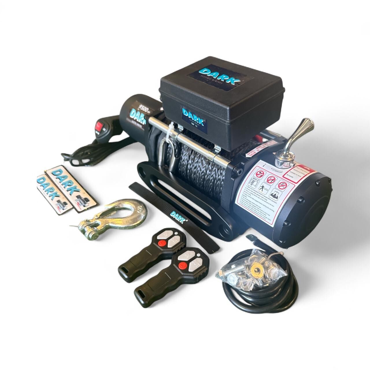 DARK VİNÇ 9500LB SENTETİK HALATLI KOLLU 12V VİNÇ TAMBUR