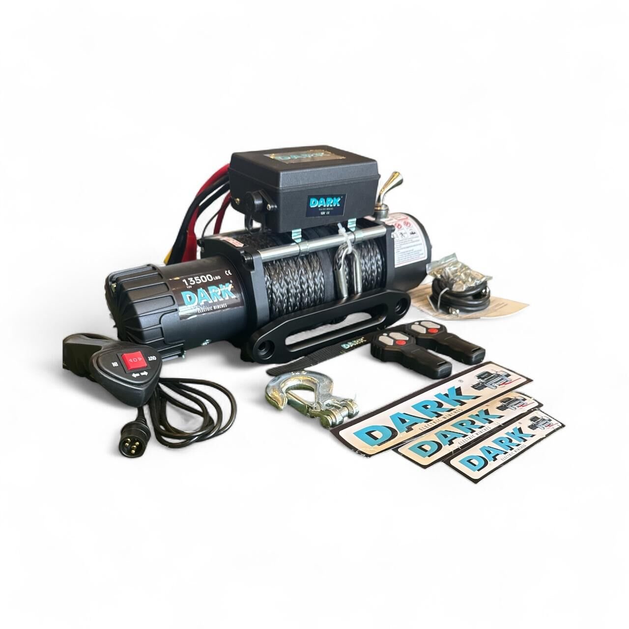 DARK VİNÇ 13500LB SENTETİK HALATLI KOLLU 12V VİNÇ TAMBUR