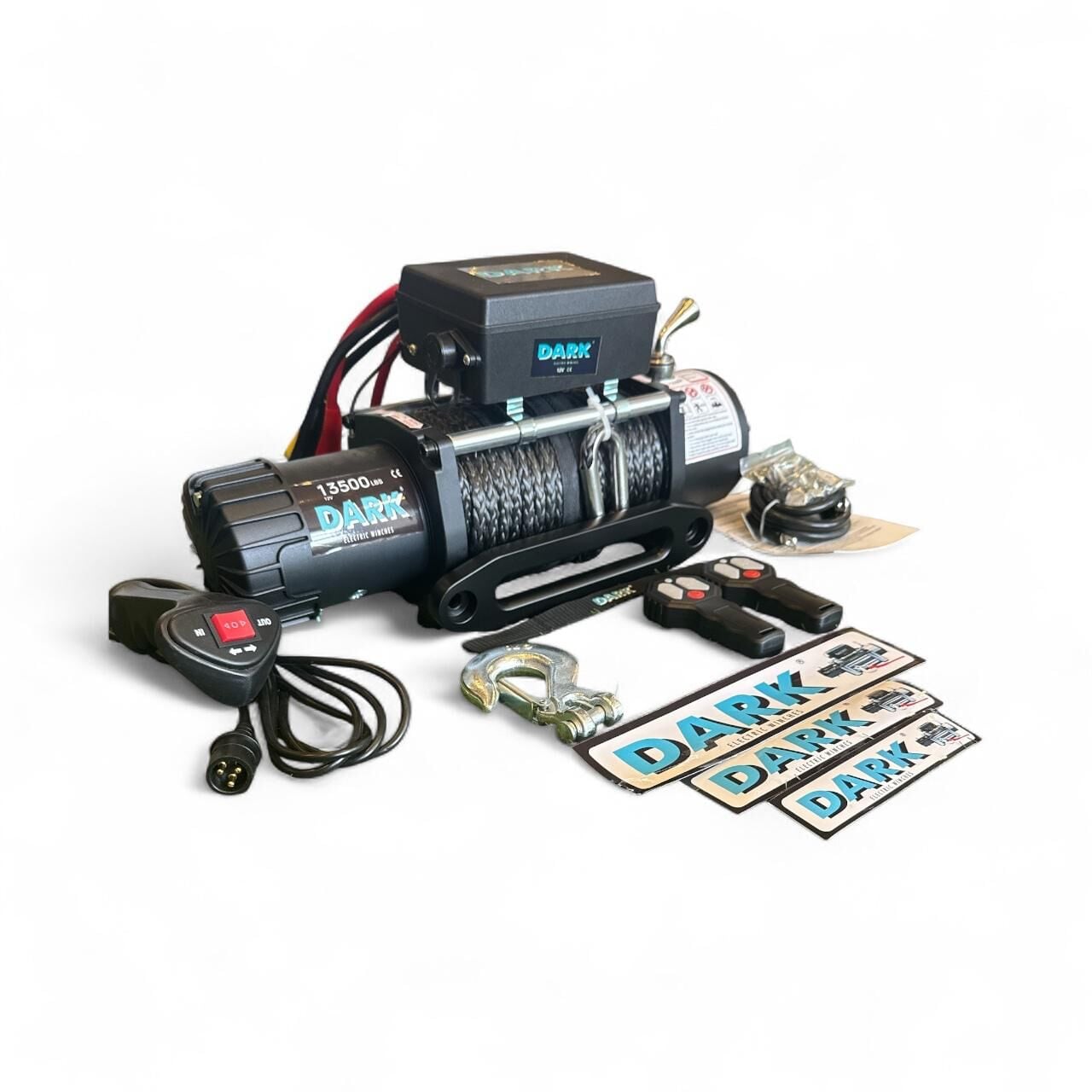 DARK VİNÇ 13500LB SENTETİK HALATLI KOLLU 12V VİNÇ TAMBUR
