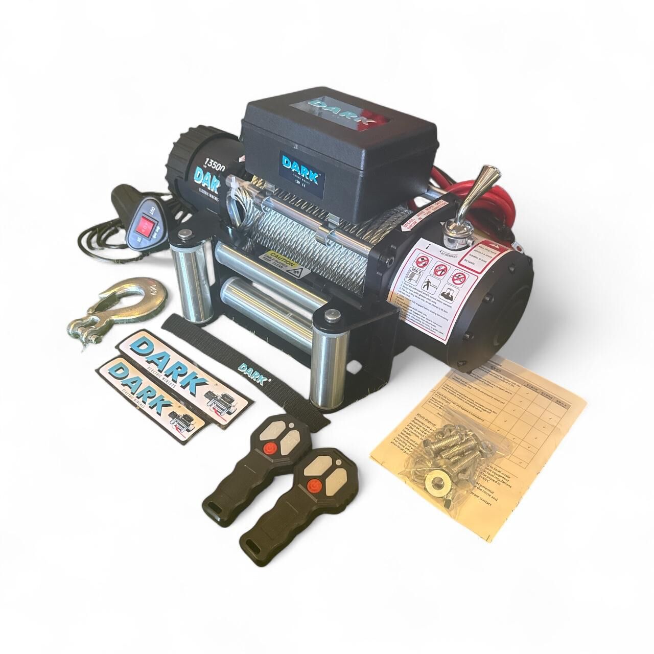 DARK VİNÇ 13500LB ÇELİK HALATLI 12V VİNÇ