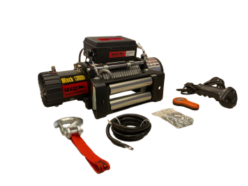 MXO  PREMIUM 13000 LB ÇELİK HALATLI 12V KOLLU TAMBUR ( 26MT HALAT )
