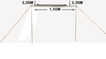 MXO Araç Yan Tente 1.50x2.30m