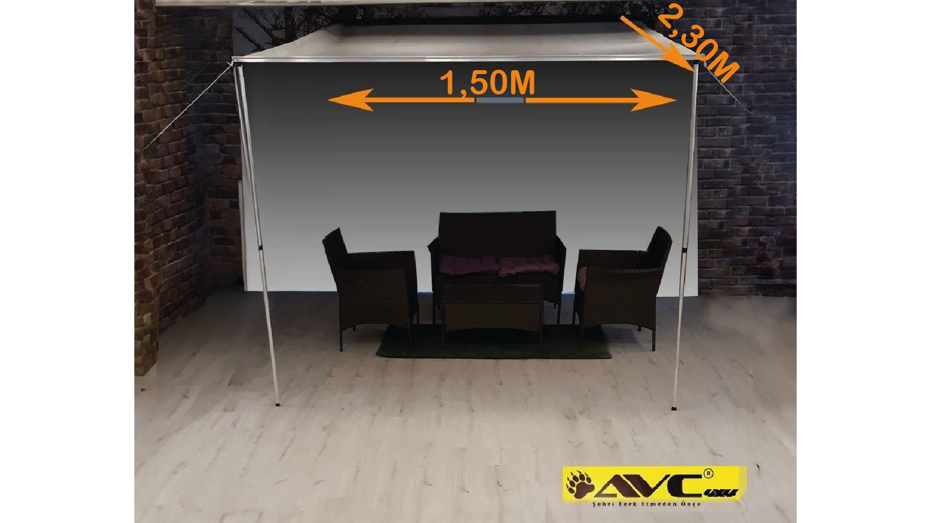 MXO Araç Yan Tente 1.50x2.30m